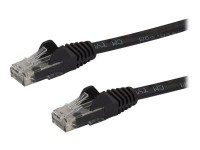 StarTech 1.5m CAT6 Ethernet Cable, 10 Gigabit Snagless RJ45 650MHz 100W PoE Patch Cord, CAT 6 10GbE UTP Network Cable w/Strain Relief, Black, Fluke Tested/Wiring is UL Certified/TIA - Category 6 - 24AWG (N6PATC150CMBK) - Patch-Kabel - RJ-45 (M) zu RJ-45 (M) - 1.5 m - UTP - CAT 6 - ohne Haken - Schwarz