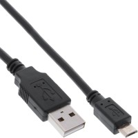 InLine Fast-charge - USB-Kabel - Micro-USB Typ B (M) bis USB (M) - USB 2.0 - 1 m - Schwarz