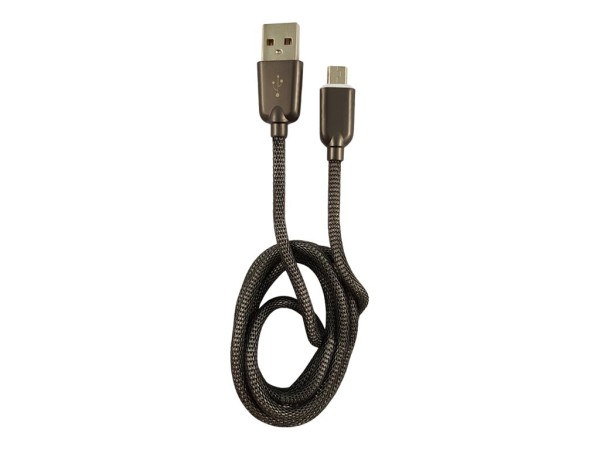 LC Power - USB-Kabel - USB (M) zu Micro-USB Typ B (M) - 2 A - 1 m - Schwarz
