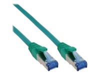 InLine - Patch-Kabel - RJ-45 (M) bis RJ-45 (M) - 50 cm - SFTP, PiMF - CAT 6a - geschirmt, halogenfrei, ohne Haken - grün