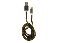 LC Power - USB-Kabel - USB (M) zu USB-C (M) - 3 A - 1 m - Tarngrün