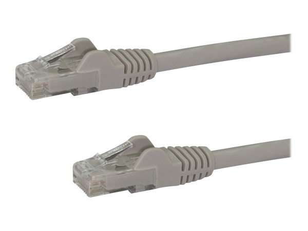 StarTech 50cm Cat6 Gigabit Snagless Patchkabel - RJ45 UTP Netzwerkkabel mit Schutzmanschette - Cat 6 Kabel - Grau - Patch-Kabel - RJ-45 (M) bis RJ-45 (M) - 50 cm - UTP - CAT 6 - ohne Haken - Grau