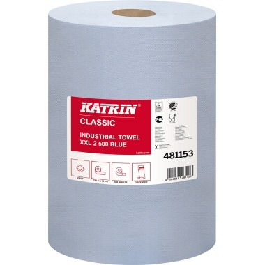 Katrin Wischtuch Classic XXL 481153 2lagig 500Blatt blau 2 Rl./Pack.