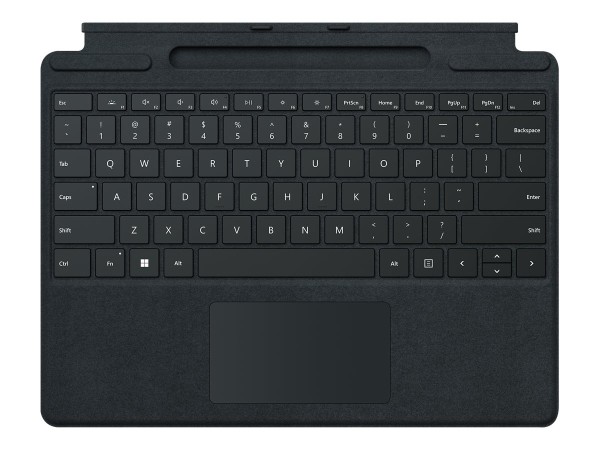Microsoft Surface Pro Signature Keyboard - Tastatur - mit Touchpad, Beschleunigungsmesser, Surface Slim Pen 2 Ablage- und Ladeschale - Schwarz - kommerziell - für Surface Pro 8, Pro 9 for Business, Pro X