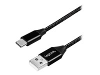 LogiLink - USB-Kabel - 24 pin USB-C (M) zu USB (M) - USB 2.0 - 5 V - 3 A - 1 m - Schwarz