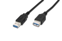 DIGITUS - USB-Verlängerungskabel - USB Typ A (M) zu USB Typ A (W) - USB 3.0 - 1.8 m - geformt - Schwarz