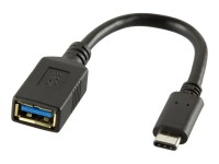 LogiLink - USB-Adapter - USB-C (M) bis USB Typ A (W) - USB 3.1 - 15 cm - Schwarz
