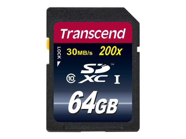 Transcend Premium - Flash-Speicherkarte - 64 GB - Class 10 - SDXC