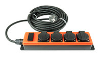 kabelmeister Steckdosenleiste Outdoor 4-Schutzkontakt-Buchse IP54/IP20 2x USB-A Buchse