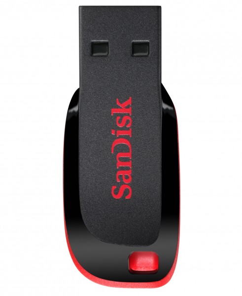 SanDisk Cruzer Blade - USB-Flash-Laufwerk - 32 GB - USB 2.0 - Rot, elegant schwarz