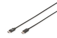 ASSMANN - USB-Kabel - USB-C (S) bis USB-C (S) - USB 2.0 - 1 m - geformt - Schwarz
