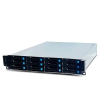 FANTEC SRC-2012X07-12G/6G - Rack-Montage - 2U - SSI CEB - SATA/SAS - Hot-Swap - keine Spannungsversorgung - Schwarz, Silber - USB