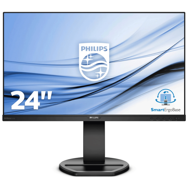 Philips B Line 241B8QJEB - LED-Monitor - 61 cm (24") (23.8" sichtbar) - 1920 x 1080 Full HD (1080p) @ 75 Hz - IPS - 250 cd/m² - 1000:1 - 5 ms - HDMI, DVI-D, VGA, DisplayPort - Lautsprecher - Black Texture