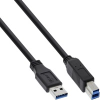 InLine - USB-Kabel - USB Type B (M) zu USB Typ A (M) - USB 3.0 - 1 m - Schwarz