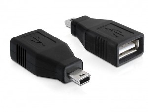 Delock USB-Adapter 4-polig USB Typ A Mini-USB Typ B (M) 65277 Schwarz