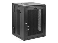 StarTech 15HE Wandmontage Server Rack - bis zu 51cm tief - Gehäuse mit Scharnier - Netzwerkschrank - Server Schrank - Schrank Netzwerkschrank - 4 Pfosten - geeignet für Wandmontage - Schwarz - 15U (16