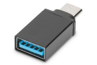 ASSMANN - USB-Adapter - USB Typ A (W) bis USB-C (M) - USB 3.0 - geformt - Schwarz