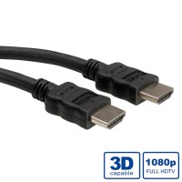Roline - HDMI-Kabel mit Ethernet - HDMI männlich zu HDMI männlich - 2 m - abgeschirmt - Schwarz