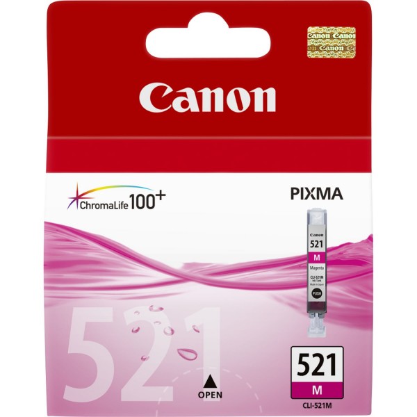 Canon CLI-521M - 9 ml - Magenta - Original - Tintenbehälter - für PIXMA iP3600, iP4700, MP540, MP550, MP560, MP620, MP630, MP640, MP980, MP990, MX860, MX870