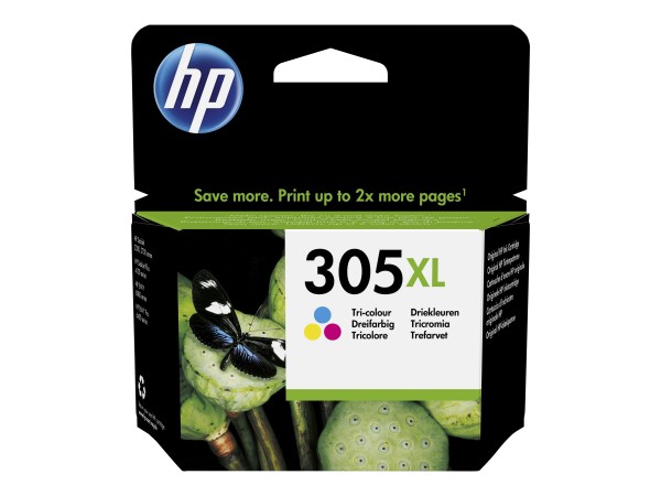 HP 305XL - 5 ml - Hohe Ergiebigkeit - Farbe (Cyan, Magenta, Gelb) - original - Tintenpatrone - für Deskjet 23XX, 27XX, 28XX, 41XX, 42XX; DeskJet Plus 41XX; ENVY 60XX, 64XX; ENVY Pro 64XX