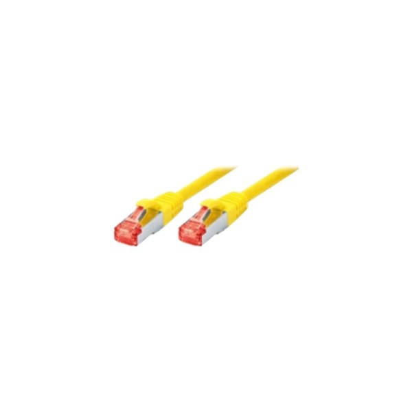 Tecline - Patch-Kabel - RJ-45 (M) zu RJ-45 (M) - 25 cm - SSTP-Kabel - CAT 6 - halogenfrei - Gelb