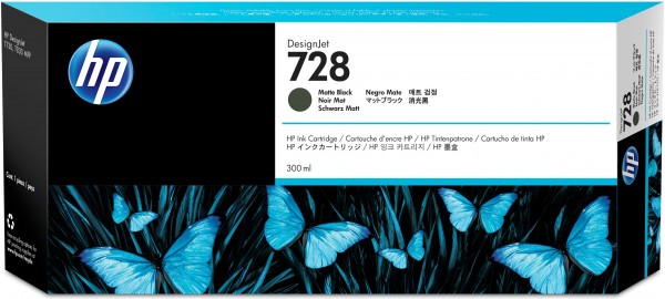 HP Tinte F9J68A 728 mattschwarz 300 ml 1 Stück