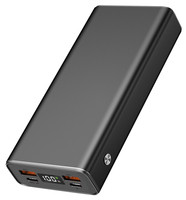 2GO Powerbank 20000mAh 2x USB-A 1x USB-C fast charging ALU