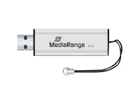 MediaRange SuperSpeed - USB-Flash-Laufwerk - 16 GB - USB 3.0 - Schwarz/Silber