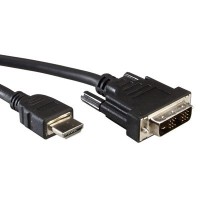 Secomp VALUE - Adapterkabel - DVI-D männlich zu HDMI männlich - 2 m - abgeschirmt - Grau