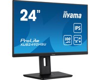 iiyama ProLite XUB2492HSU-B6 - LED-Monitor - 61 cm (24") (23.8" sichtbar) - 1920 x 1080 Full HD (1080p) @ 100 Hz - IPS - 250 cd/m² - 1300:1 - 0.4 ms - HDMI, DisplayPort - Lautsprecher - mattschwarz