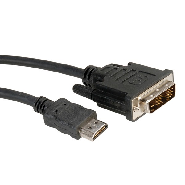 Roline - Adapterkabel - DVI-D männlich zu HDMI männlich - 3 m