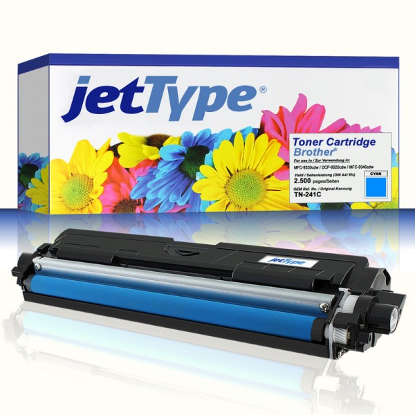 jetType Toner kompatibel zu Brother TN-241C cyan 1.400 Seiten 1 Stück