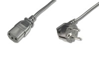 ASSMANN - Stromkabel - CEE 7/7 zu IEC 60320 C13 - Wechselstrom 250 V - 1.8 m - 90° Stecker - Schwarz