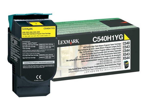 Lexmark - Hohe Ergiebigkeit - Gelb - Original - Tonerpatrone LCCP, LRP - für Lexmark C540, C543, C544, C546, X543, X544, X546, X548