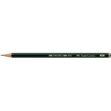 Faber-Castell Bleistift CASTELL 9000 119006 6B dunkelgrün