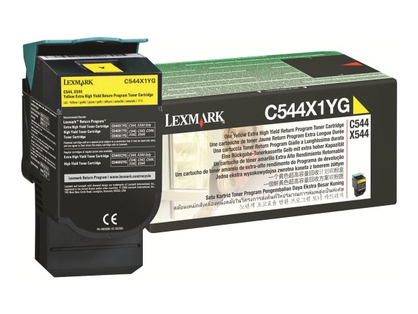 Lexmark - Besonders hohe Ergiebigkeit - Gelb - Original - Tonerpatrone LCCP, LRP - für Lexmark C544, C546, X544, X546, X548