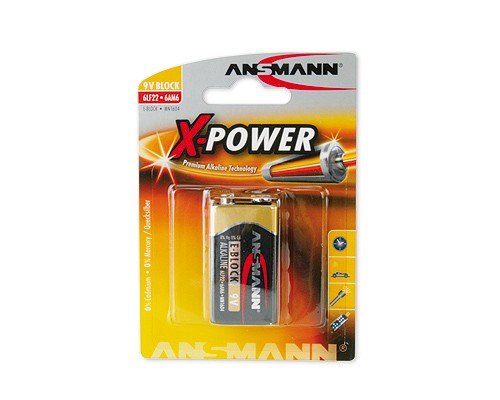 ANSMANN X-POWER 9 V-Block - Batterie 6LF22 - Alkalisch