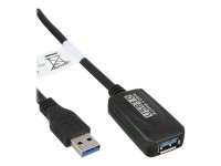 InLine - USB-Verlängerungskabel - USB Typ A (W) bis USB Typ A (M) - USB 3.0 - 5 m - aktiv - Schwarz