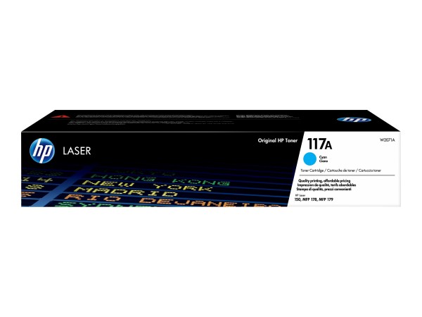 HP 117A - Cyan - Original - Tonerpatrone (W2071A) - für Color Laser 150a, 150nw, MFP 178nw, MFP 178nwg, MFP 179fnw, MFP 179fwg