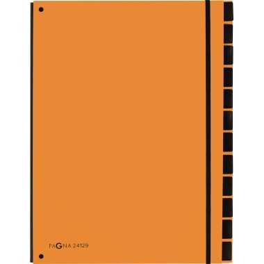 PAGNA Pultordner Trend 24129-09 12Fächer 3Schaulöcher orange