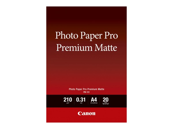 Canon Fotopapier PM-101 8657B005 DIN A4 210 g/m² weiß matt glatt 20 Blatt