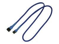 Nanoxia - Verlängerungskabel für Lüfterspannungsversorgung - Molex, 3-polig (W) bis Molex, 3-polig (M) - 60 cm - Blau