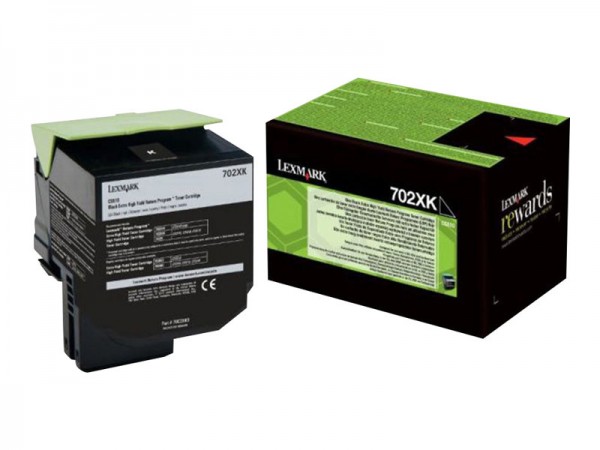 Lexmark 702XK - Besonders hohe Ergiebigkeit - Schwarz - Original - Tonerpatrone LCCP, LRP - für Lexmark CS510de, CS510dte