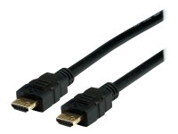 VALUE - HDMI-Kabel mit Ethernet - HDMI männlich zu HDMI männlich - 2 m - Doppelisolierung - Schwarz - 4K Unterstützung