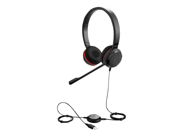 Jabra Evolve 30 II MS stereo - Headset - On-Ear - kabelgebunden - USB, 3,5 mm Stecker - Zertifiziert für Skype für Unternehmen