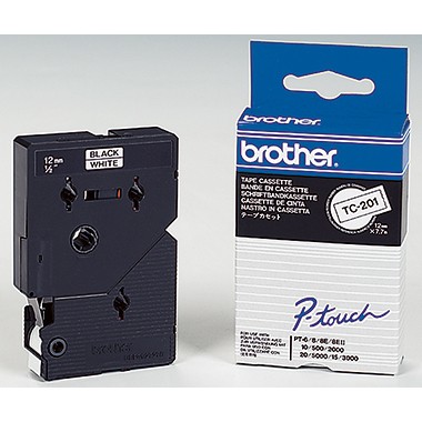 Brother - Schwarz - weiß - Rolle (1,2 cm) 1 Rolle(n) Etiketten - für P-Touch PT-15, PT-20, PT-6