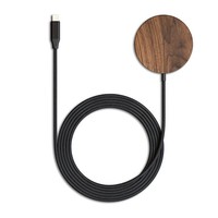Woodcessories MAGPAD - Indoor - USB - Kabelloses Aufladen - 1,2 m - Schwarz - Holz