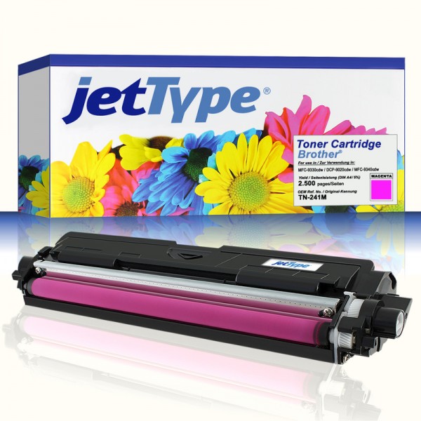 jetType Toner kompatibel zu Brother TN-241M Magenta 1.400 Seiten 1 Stück