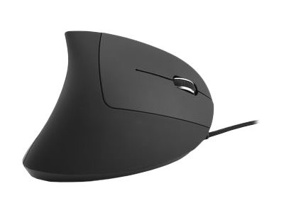 MediaRange MROS230 - Vertikale Maus - ergonomisch - Für Rechtshänder - optisch - 6 Tasten - kabelgebunden - USB 2.0 - Schwarz