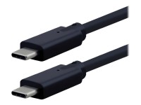 Roline - USB-Kabel - 24 pin USB-C (M) zu 24 pin USB-C (M) - USB 3.2 - 48 V - 5 A - 1 m - USB-Stromversorgung (240 W) - Schwarz